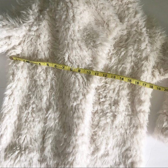 Hollister Faux Fur Collar Open Front Jacket Coat - Picture 7 of 8